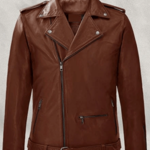 Rutland Vintage Tan Biker Leather Jacket