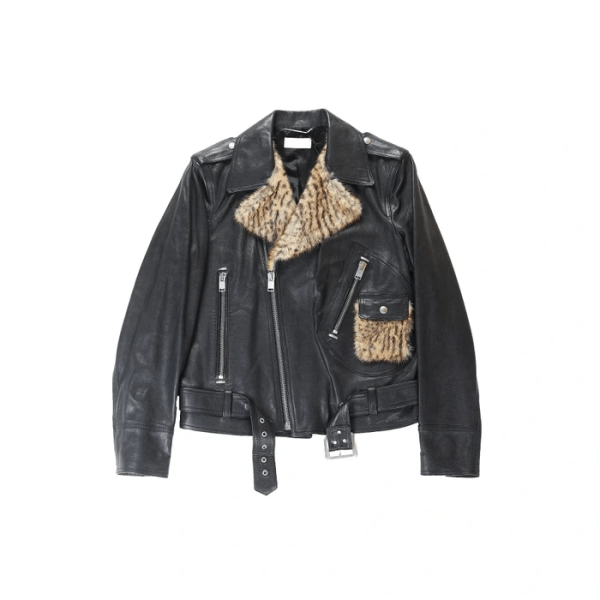 Saint Laurent Paris Marmot Fur Leather Jacket
