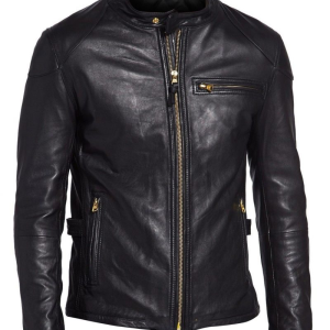 Sam Heughan Bloodshot Leather Jacket