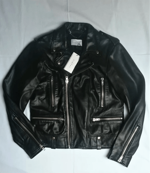 Sandro Thrasher Leather Jacket