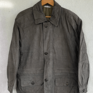 Schiatti Italy Grey Leather Jacket