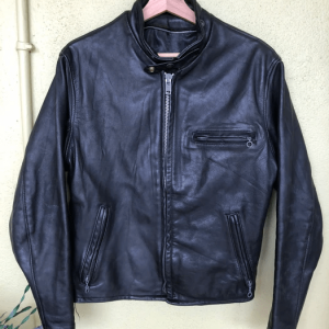 Schott Bikers Racing Black Leather Jacket