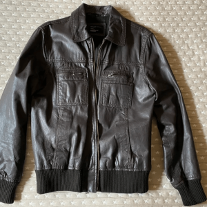 Selected Homme Bomber Brown Leather Jacket