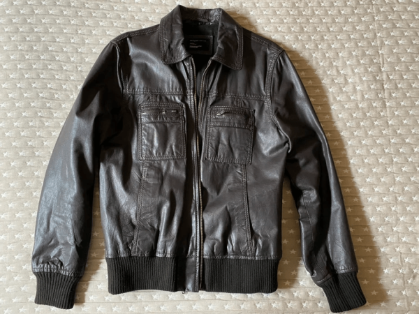 Selected Homme Bomber Brown Leather Jacket