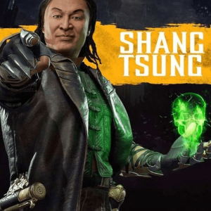 Shang Tsung Mortal Kombat 11 Black Leather Trench Coat