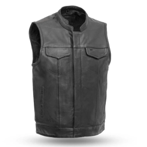 Bandit Club Black Leather Vest