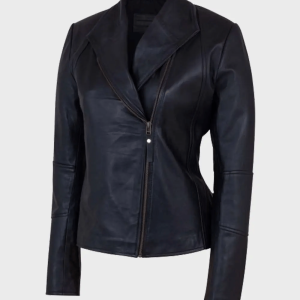 Shawl Collar Leather Jacket
