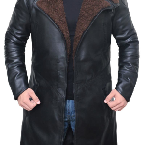 Shearling Black Leather Coat