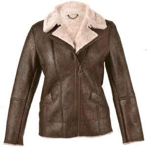 Sheepskin Shearling Brown Leather Jacket