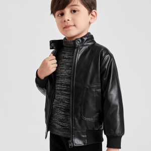 Shein Toddler Boys Leather Jacket