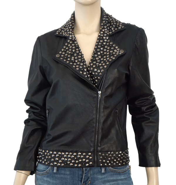 Sheri Bodell Studded Leather Jacket