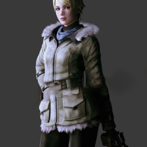 Sherry Birkin Resident Evil 6 Fur Cosplay Leather Jacket