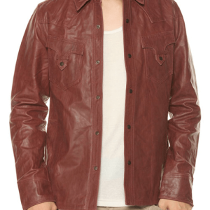 Shirt Casual Style Leather Jacket