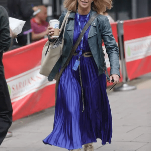 Smooths Radio Kate Garraway Black Biker Leather Jacket