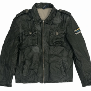 Soho Newyork Baggy Patchwork Bike Leather Jacket
