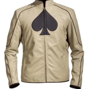 Spade Card Symbol Leather Jacket