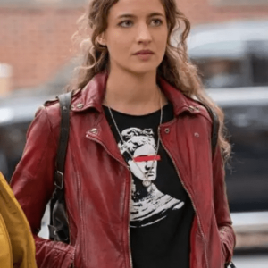 Stella Baker The Republic Of Sarah Red Leather Jacket