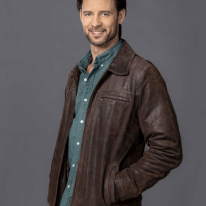 Steve Lund Unlocking Christmas Kevin Brown Leather Jacket