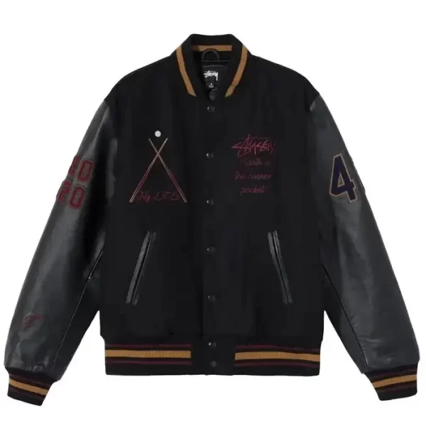 stussy leather jacket