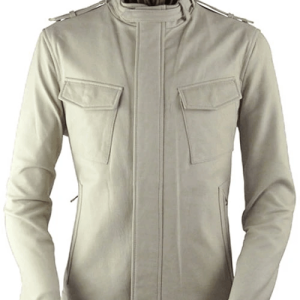 Stylish Cafe Racer Biker Leather Jacket