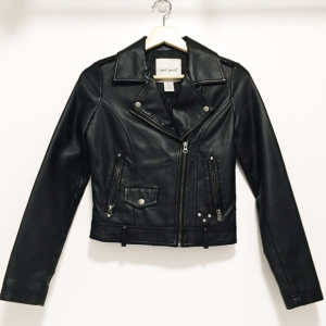 Stylish Nwot Wet Seal Faux Black Bikers Leather Jacket