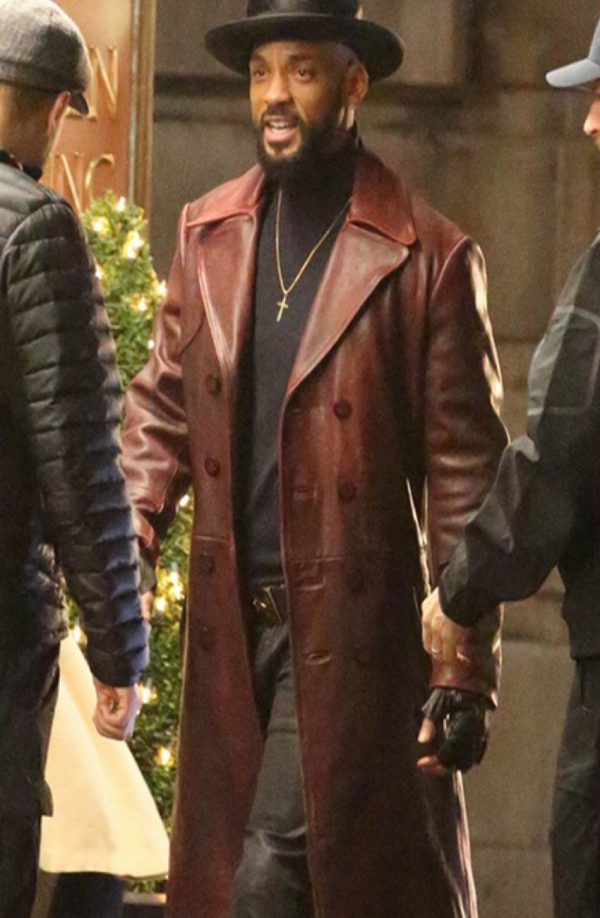 Suicide Squad Will Smith Trench Leather Coat