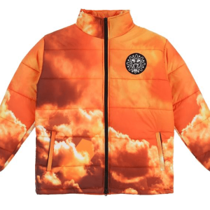 Sunrise Fuck You Unisex Orange Puffer Jacket