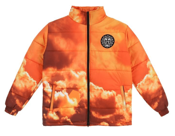 Sunrise Fuck You Unisex Orange Puffer Jacket