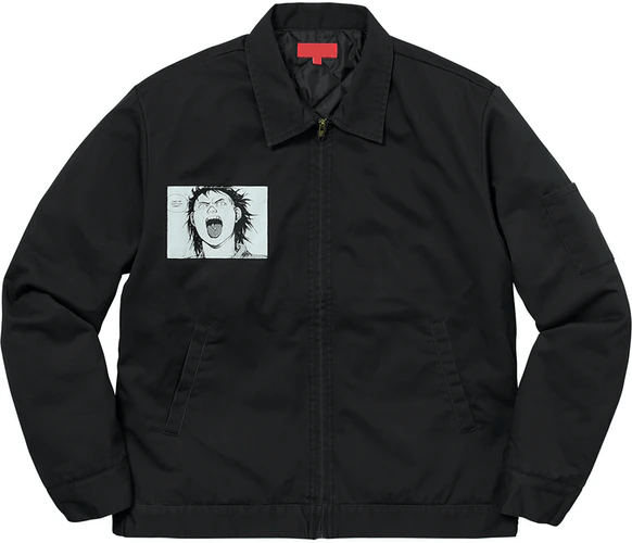 Supreme AKIRA Work Black Fleece Jacket