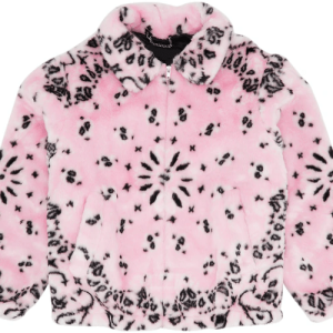 Supreme Bandana Pink Faux Fur Bomber Jacket