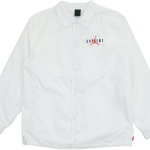 Supreme Jordan Coaches White Cotton Jacket