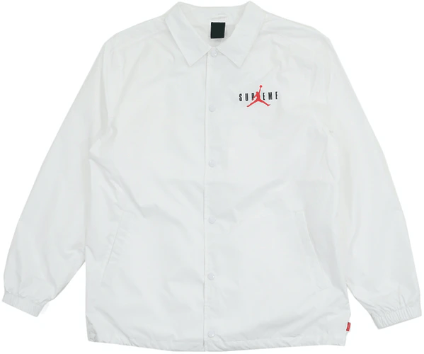 Supreme Jordan Coaches White Cotton Jacket