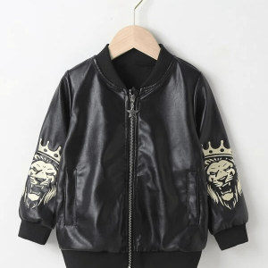 Supreme Lion Bomber Leather Jacket