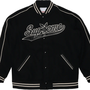 Supreme Playboy Black Wool Varsity Jacket