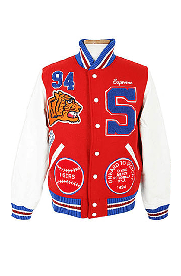 Supreme Tiger Letterman Varsity Wool Jacket