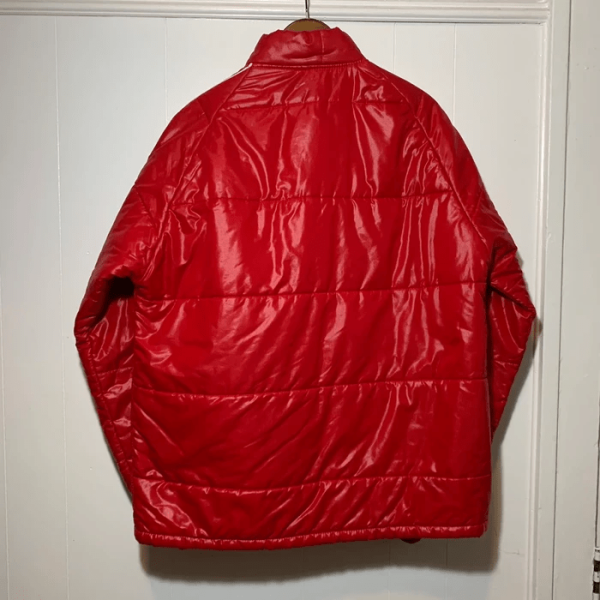 Swingster White Striped Vintage 70s Street Fashion Puffer Jacket - Image 2