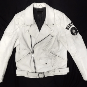 TFOA Whites Biker Leather Jacket