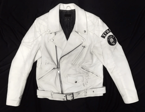 TFOA Whites Biker Leather Jacket