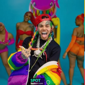 Tekashis 6ix9ine Rainbow Color Puffer Jacket