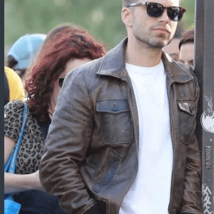The 355 Sebastian Stan Leather Jacket