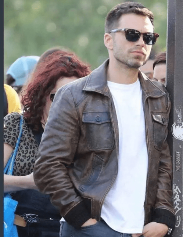 The 355 Sebastian Stan Leather Jacket