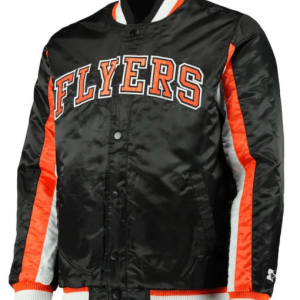 The Ace Philadelphia Flyers Black Satin Jacket