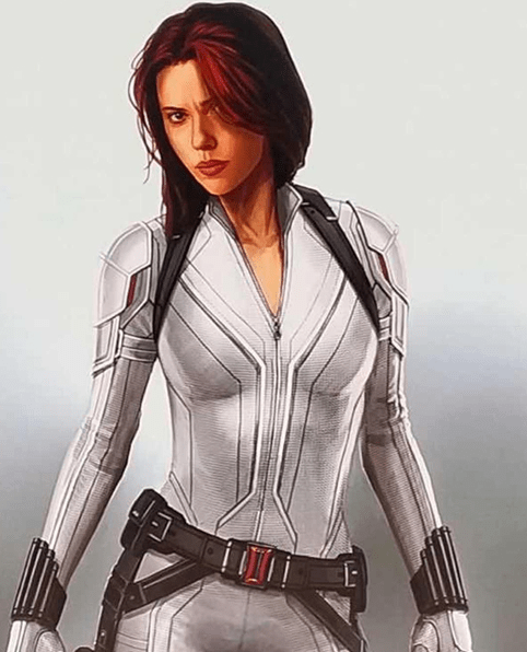 The Black Widow White Leather Jacket