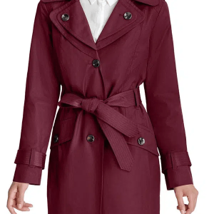 The Equalizer S02 Avery Grafton Burgundy Cotton Coat