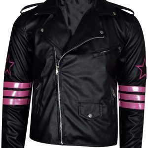 Bret Hart Back Skull Jasperz Hitman Wrestler Leather Jacket