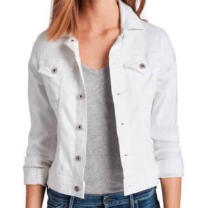 The Sleepover Sadie Stanley White Denim Jacket