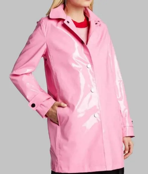 The Today Show Savannah Guthrie Pink Leather Coat