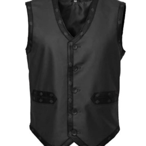 The Warriors Printed Leather Vest