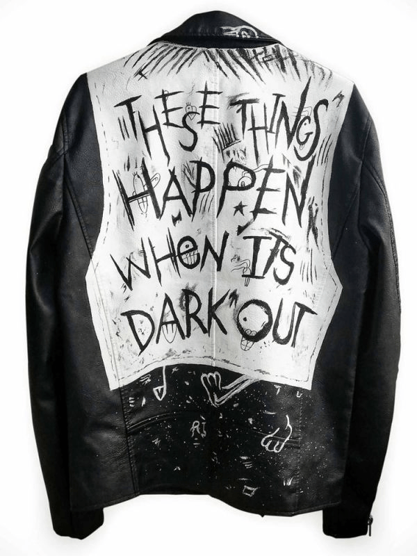 These Things Happen When It’s Dark Out Leather Jacket