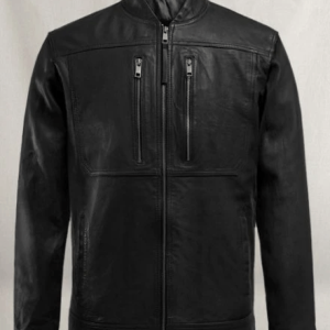 Thunder Storm Cafe Racer Black Leather Jacket